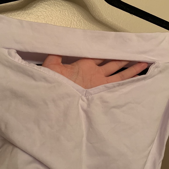 Urban outfitters stretch white off sleeve crop top - Picture 3 of 4
